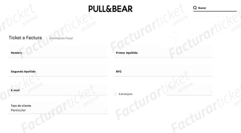 Facturación Ticket Pull and bear